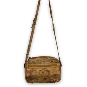 Allan Edward Vintage Antique World Map Crossbody Purse